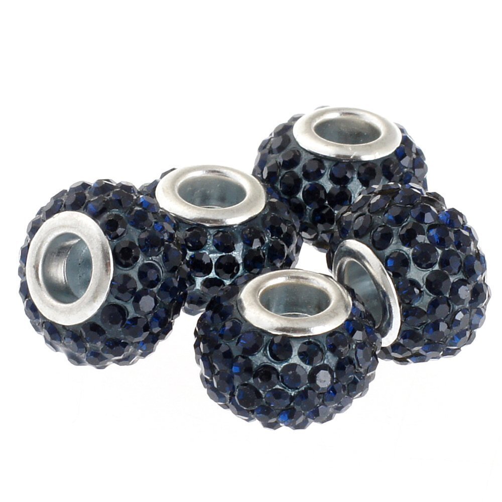 7354 Big Hole Large Slide Crystal Charm Beads fit European Charm Bracelet